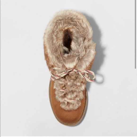 Lilliana faux fur lace up boots - Picture 2 of 12